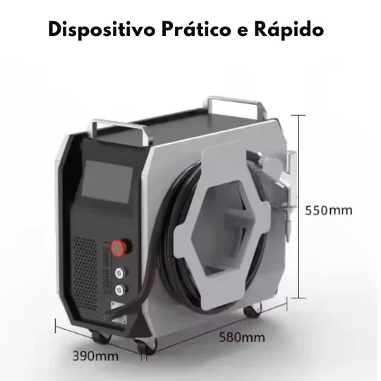 Máquina de Solda e Corte a Laser Portátil Multiprocesso 250A Proteção Térmica 4 em 1 Bivolt